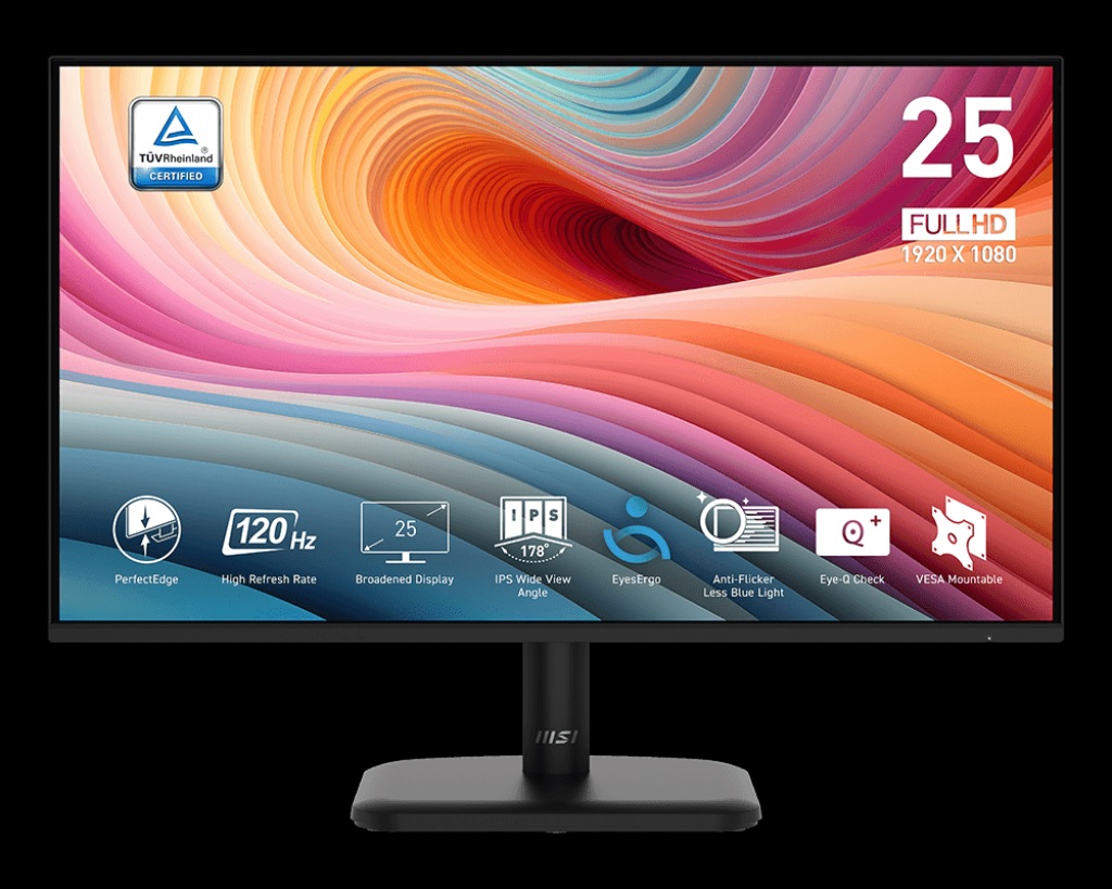  24.5" FHD 120Hz AdaptiveSync IPS Monitor HDMI/VGA  